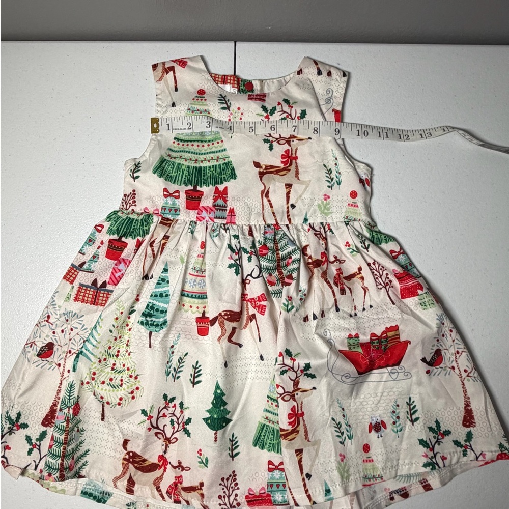 Festive Holiday Print Kids Dress